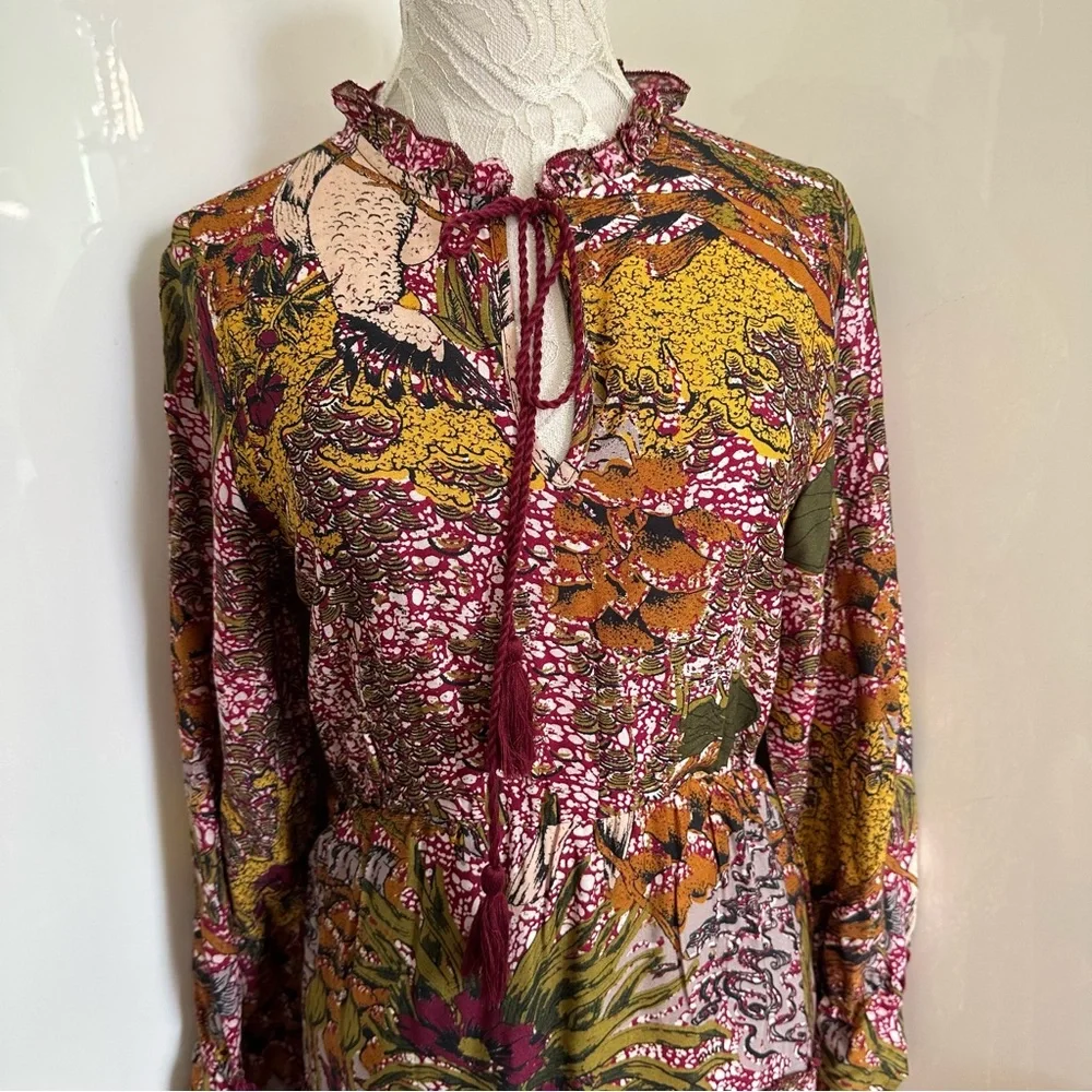 NWT Anthropologie RAGA Fleri Tiered Maxi Dress sz M - Picture 4 of 15